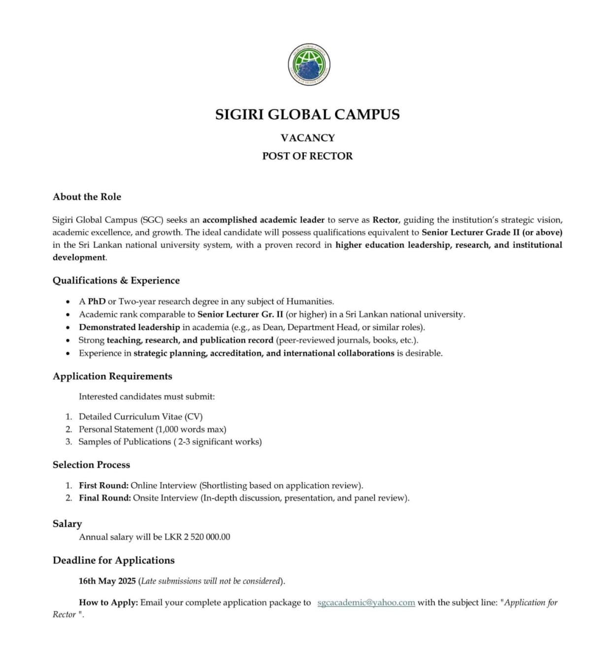 Vacancy 2